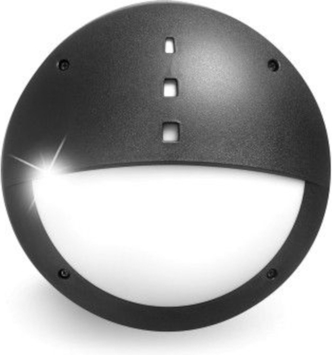 Fumagalli Gelmi EL - Tuinverlichting - Wandlamp - Zwart - Mat Glas - LED Lamp