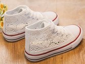 Kinderschoenen | Sneakers | Kant | Wit | Maat 29 | Zomer | Lente | Look a like Converse All Stars | Valt maat groter (maat 30)