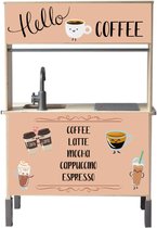 Hello coffee keukensticker - Ikea Duktig - Speelkeuken - Keukensticker set
