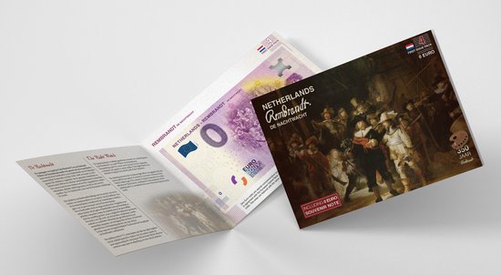 Thumbnail van een extra afbeelding van het spel 0 Euro biljet Nederland 2019 - Rembrandt De Nachtwacht LIMITED EDITION