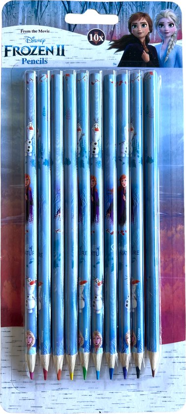 Disney kleurpotloden Frozen 24,5 cm hout - 10 stuks