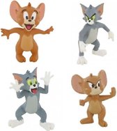 Tom & Jerry - speelset 4 stuks - 7 cm - kunststof