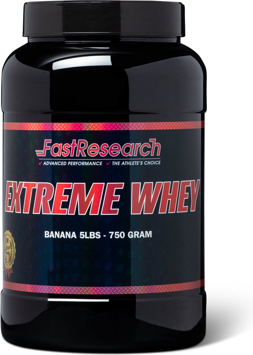 Fast Research | Extreme Whey Banaan - 100% Whey Protein - Eiwitshake - 750 gram - 25 doseringen
