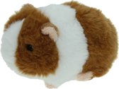 Pluche knuffel dieren Cavia bruin/wit van 13 cm - Speelgoed huisdieren knuffels