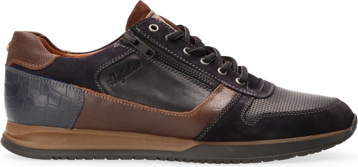 Australian Footwear - Browning Sneakers Widht H Zwart - Black-brown-navy - 44