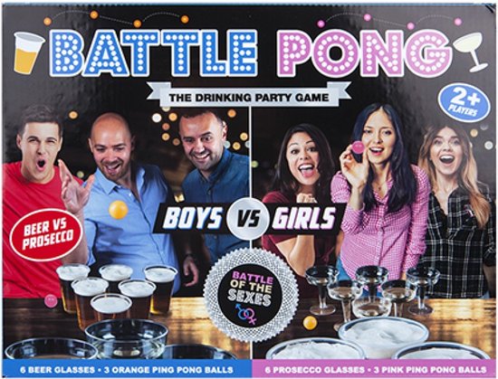 Afbeelding van het spel Battle Pong - The Drinking Party Game - Beer Pong - Boys VS Girls