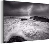 Storm en mer Aluminium 120x80 cm - Tirage photo sur aluminium (décoration murale en métal)