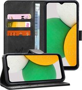 Hoesje geschikt voor Samsung Galaxy A03 Core - Book Case Leer Wallet Cover Portemonnee Pasjeshouder Hoes Zwart