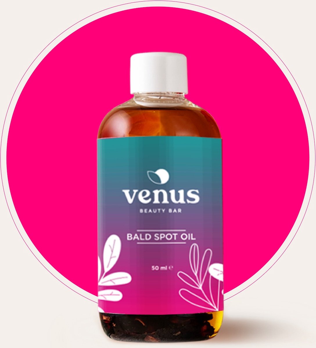 Venus Bald spot oil - kale plekken - haargroei - 100% natural haarolie - 50ml