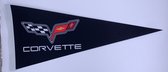 Corvette - Corvette auto - Corvette logo - auto - racen - Vaantje - Corvette motors - Corvette motoren - Sportvaantje - Wimpel - Vlag - Pennant -  31*72 cm