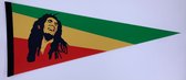 Bob marley - the wailers - Bob Marley band - Bob Marley logo - Muziek - Vaantje - Jamaica - Sportvaantje - Wimpel - Vlag - Pennant -  31*72 cm -  logo bob