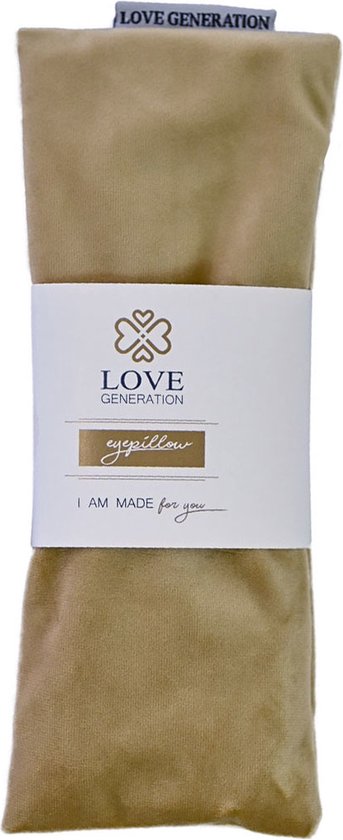 Foto: Love generation oogkussen fluweel met lavendel goud