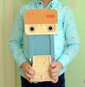 Minack Lights Nachtlampje - robot Bedlamp voor kinderen - houten Wandlamp voor in de slaapkamer - Stopcontact