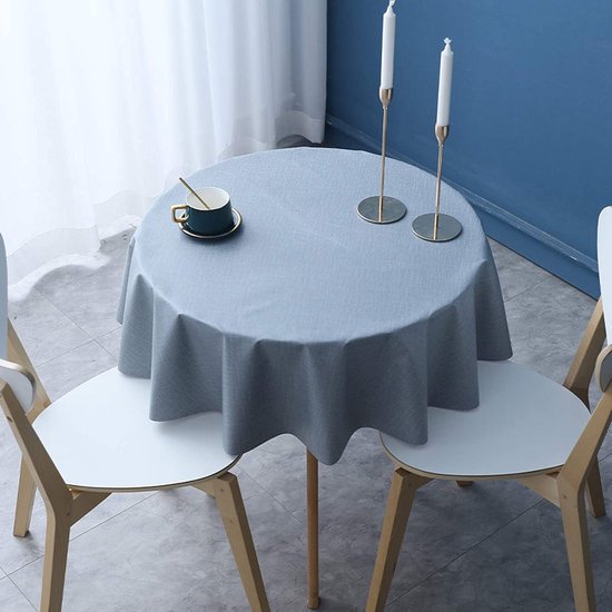 Zwaar Rond Tafelkleed, Decoratief Effen Kleur Tafelkleed, Katoen Linnen Tafelkleed Voor Keuken Eetkamer Home Tafeldecoratie Creme 120 Cm