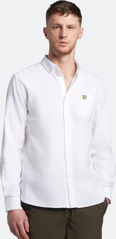 Lyle and Scott - Chemise Wit - Taille L - Coupe regular
