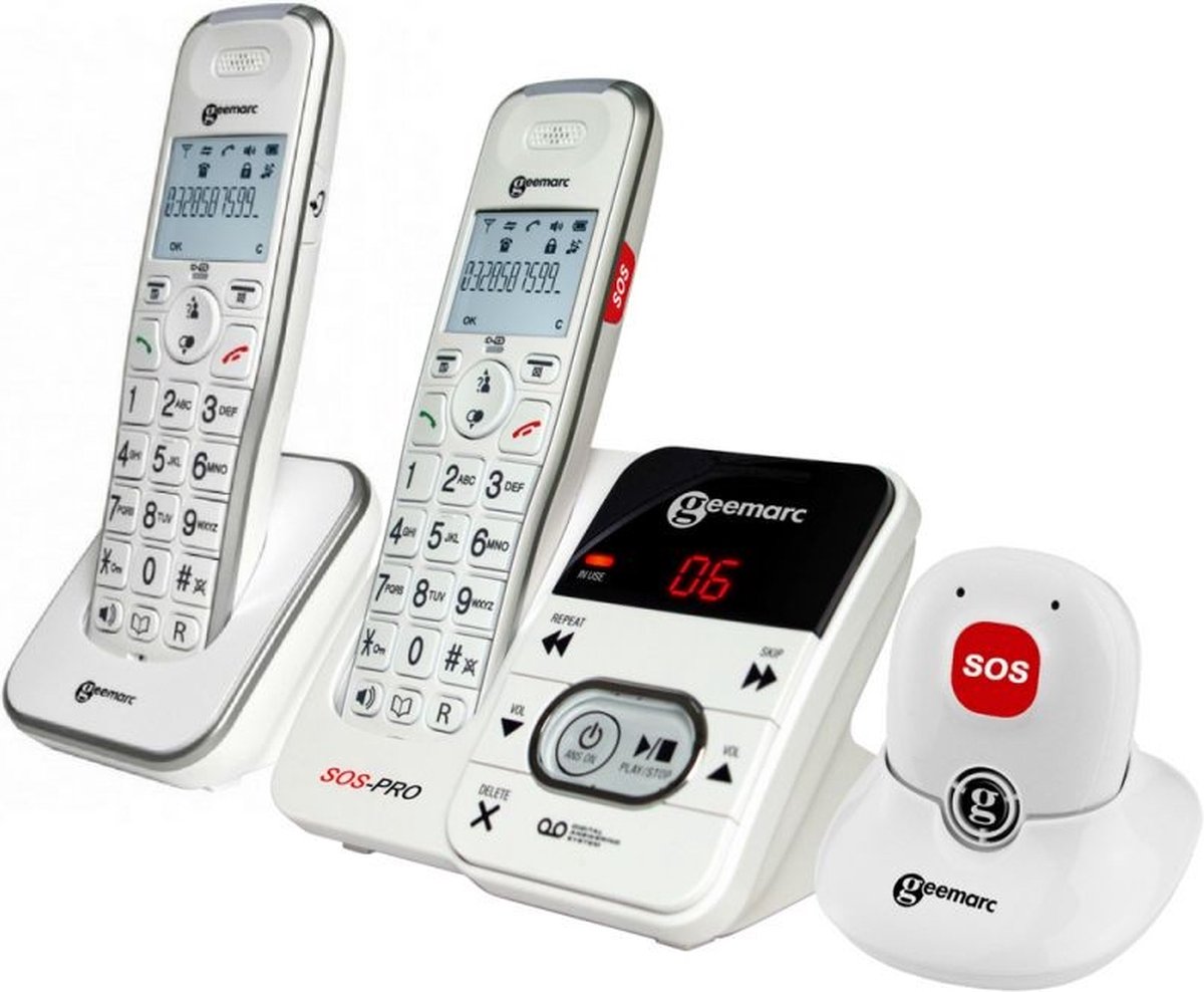 Amplidect 295 SOS Pro Senior Draadloze Telefoon, Amplidect Extra