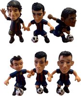 Barcelona - speelfiguren - voetbal poppetjes speelset - 6 stuks - 7 cm