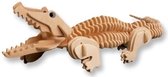 Bouwpakket 3D Puzzel Krokodil - hout
