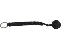 Monkey Fist Apenvuist Zelfverdediging Sleutelhanger Paracord Stalen bal Zwart