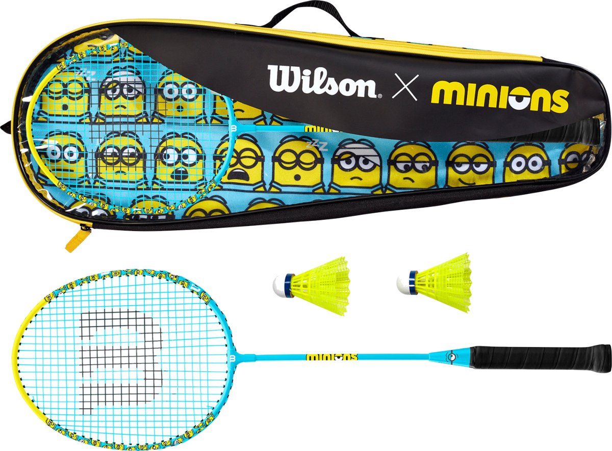 Wilson Minions 2.0 Badminton Set WR105710F2, Unisex, Blauw, rakiety do badmintona, maat: One size - Wilson