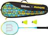 Wilson Minions 2.0 Badminton Set WR105710F2, Unisex, Blauw, rakiety do badmintona, maat: One size
