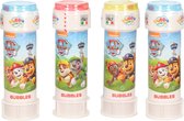 4x Paw Patrol bellenblaas flesjes met spelletje 60 ml voor kinderen - Uitdeelspeelgoed - Grabbelton speelgoed