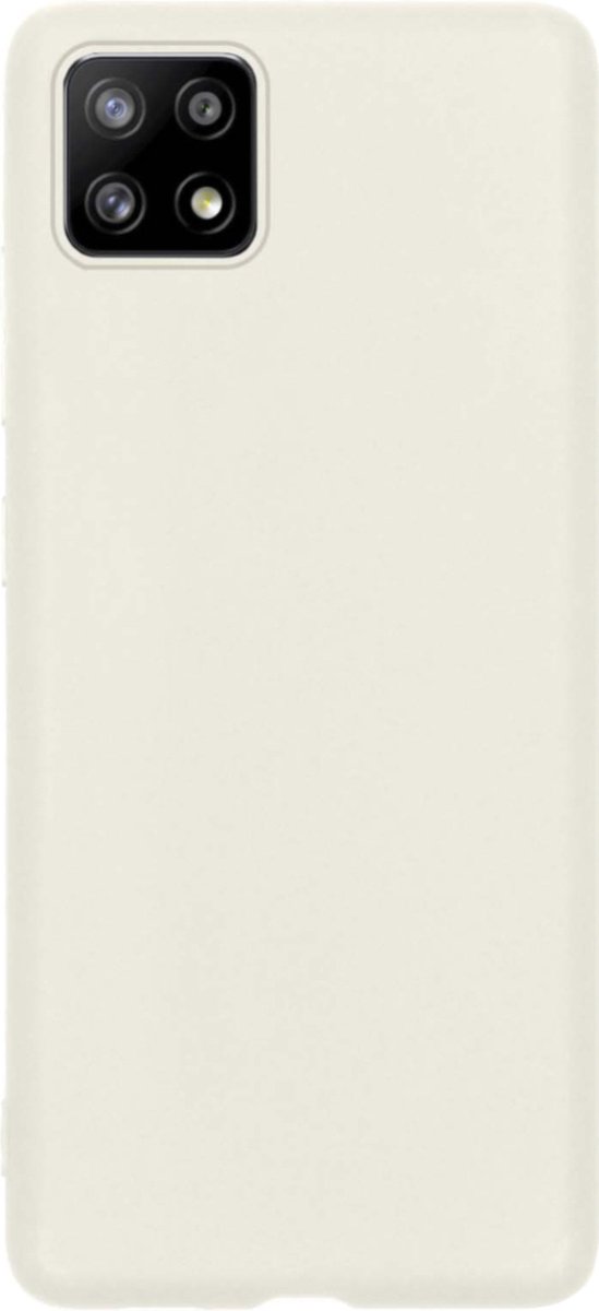 Hoes - Geschikt voor Samsung Galaxy M22 - Sterk & Shockproof - Hoesje Cover - Siliconen Case - Wit