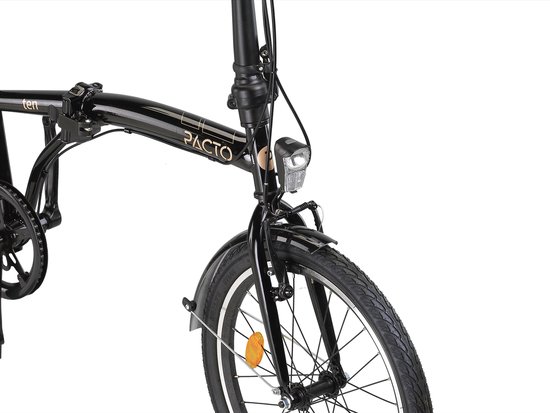 Pacto Ten Vouwfiets Zwart Shimano 6v 20 inch Plooifiets Folding Bike van PACTO — afbeelding 5