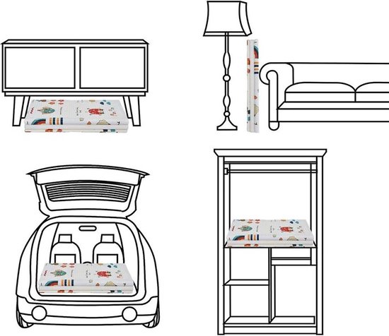 Speelkleed Dubbelzijdig - 200*180 cm - Autoweg & Vissen - Baby Speelmat van Little Dutch — afbeelding 2