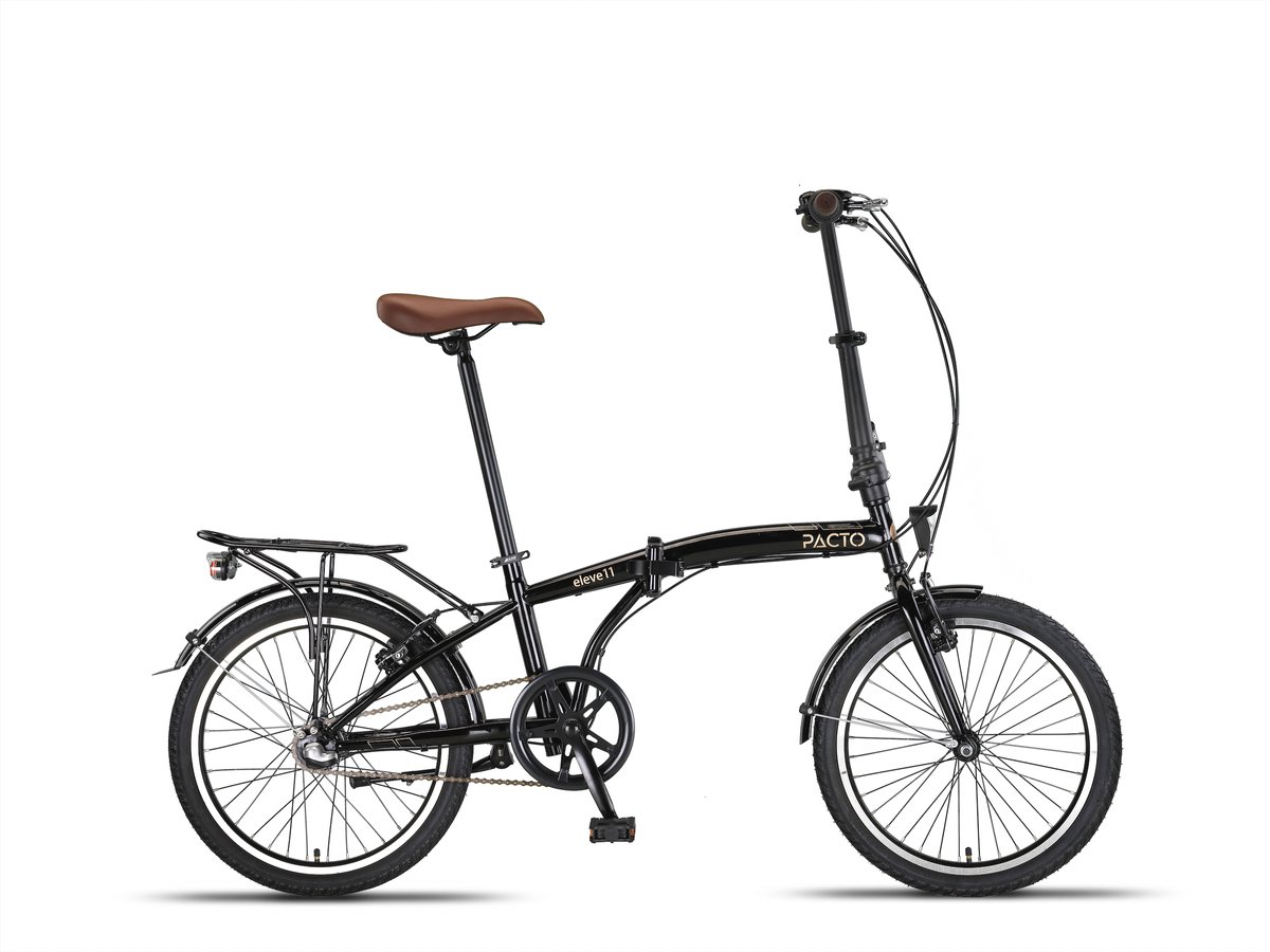 PACTO ELEVEN FOLDING BIKE BLACK GOLD 3v VOUWFIETS PLOOIFIETS SHI O 20 inch 20inch
