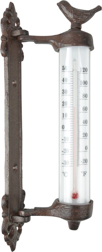 Thermomètre mural en fonte pour intérieur et extérieur 27 cm | bol