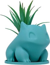 MaaksNL Pokémon Bulbasaur Bloempot - Inclusief Opvangschaal - Teal
