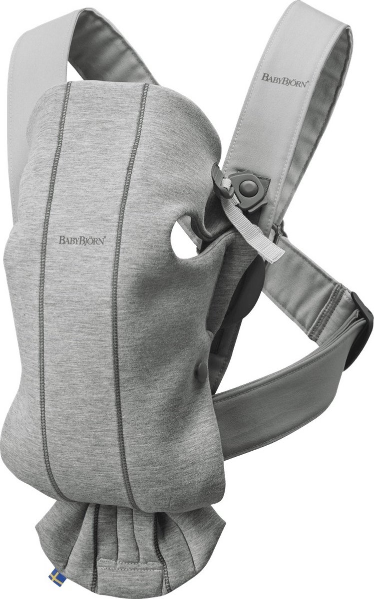 BabyBjörn Mini 3D Jersey Draagzak Lichtgrijs