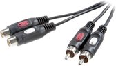 SpeaKa Professional SP-7870208 Cinch Audio Verlengkabel [2x Cinch-stekker - 2x Cinch-koppeling] 10.00 m Zwart