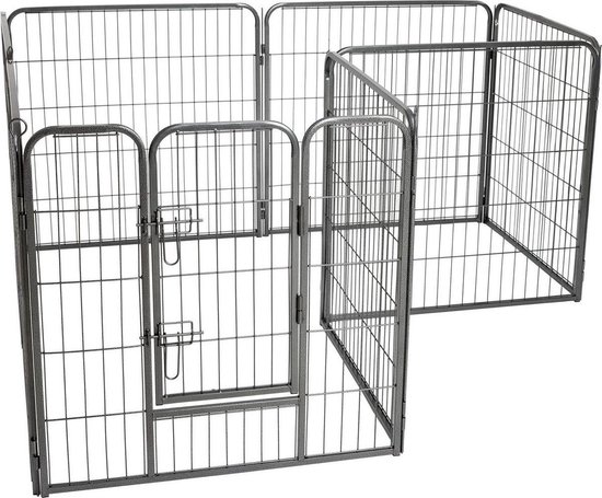 Topmast Premium Puppy Run - Anthracite - Dog Run - Pliable - 120 cm de haut - Intérieur - Pour chiots et Chiens
