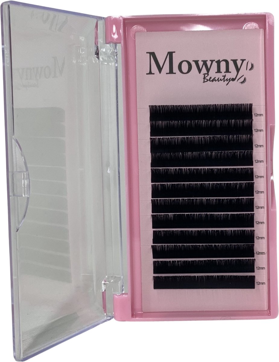Goedkoopste One by one wimperextensions - D-krul - 0,15mm - 12mm - Mowny Beauty