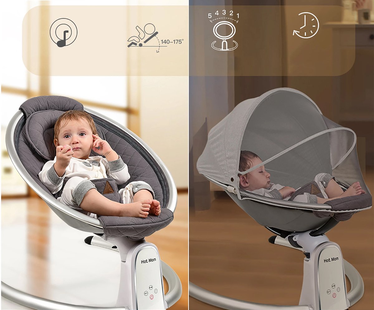Berceau électrique Homesse – Bébé bébé – Balançoire – Chaise berçante –  Transat –