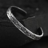 viking armband - gevlochten armband - ruw ijzer kleur - Viking - Accessoires - one sise fits all