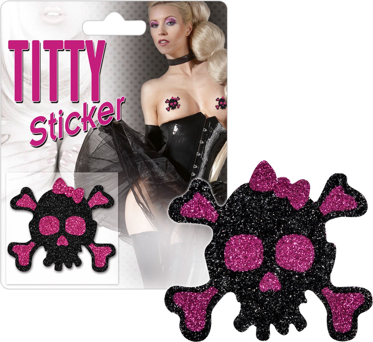 Tepelstickers - Skull Dia de la Muerta - Glitter