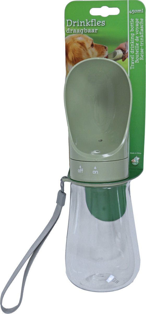 Honden drinkfles draagbaar voor onderweg 450ml