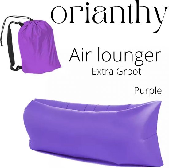 Air lounger paars || Lucht zak|| opblasbare zitzak || XL|| Ligzak|| seatzac|| Chillbag