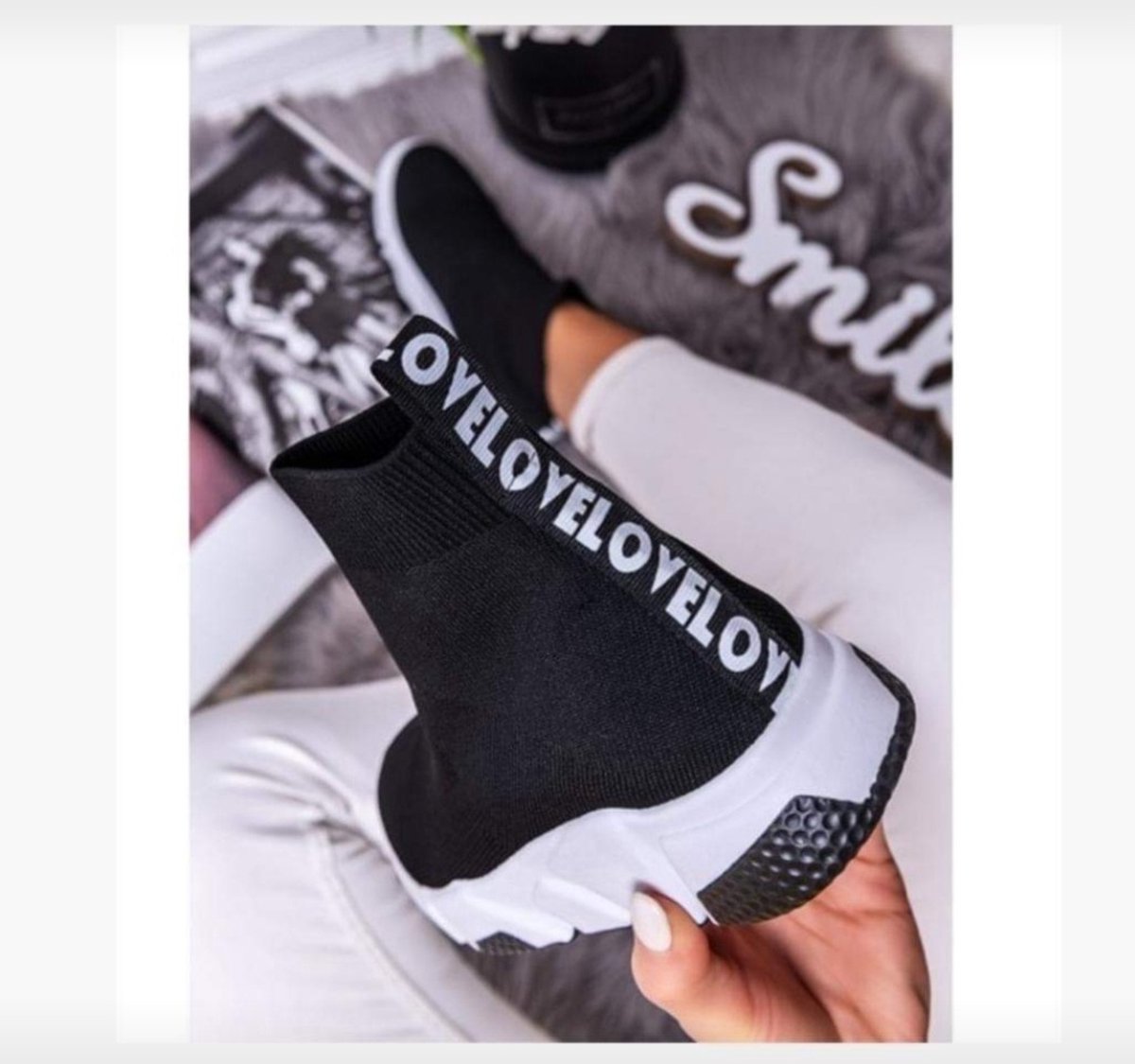 Zwarte sok schoenen voor dames in look -stijl / New Collectie Maat 40 |  bol.com