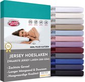 Bol.com Double Jersey Hoeslaken - Hoeslaken 120x200+30 cm - 100% Katoen Turquoise aanbieding