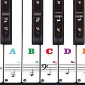 Piano stickers - Piano/Keyboard Stickers - Eenvoudig Muzieknoten Leren - 32/37/49/54/61/88 toetsen - Voor Witte en zwarte toetsen