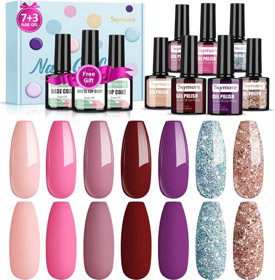 Nagels Set - Basisgel - uv-kleurgelset - Nagels Starter Set - met ...