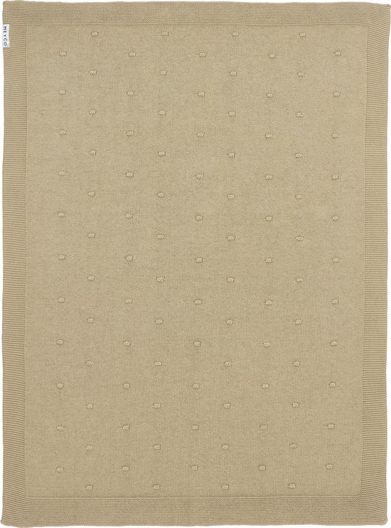 Meyco Baby Mini Knots wiegdeken - sand - 75x100cm van Meyco — afbeelding 2