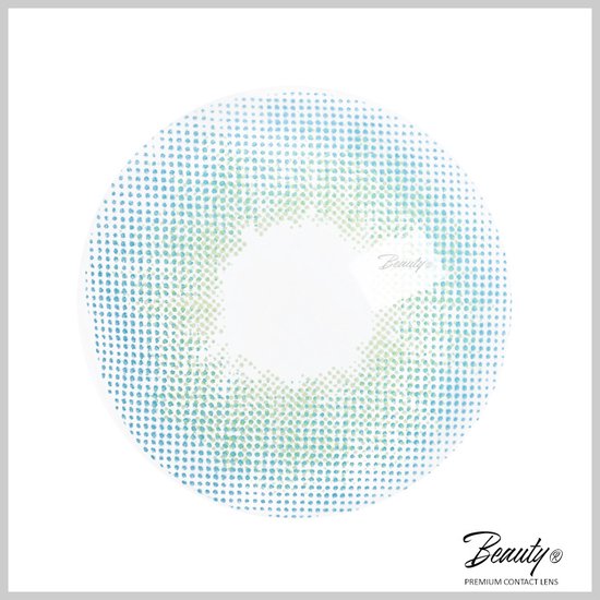 Lentilles de couleur Beauty® - Vegas Blue - lentilles annuelles avec porte-lentilles - lentilles de contact bleues