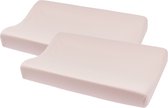 Meyco Baby Uni aankleedkussenhoes - 2-pack - soft pink - 50x70cm