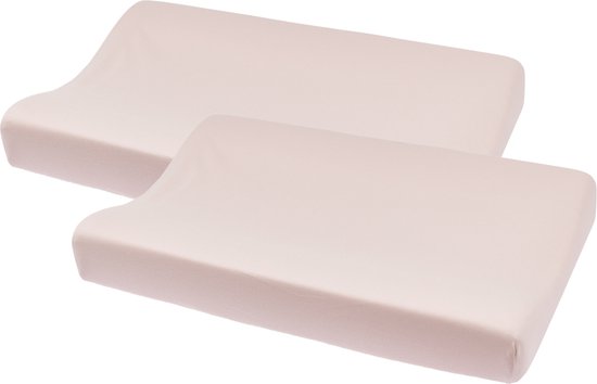 Product: Meyco Baby Uni aankleedkussenhoes - 2-pack - soft pink - 50x70cm, van het merk 