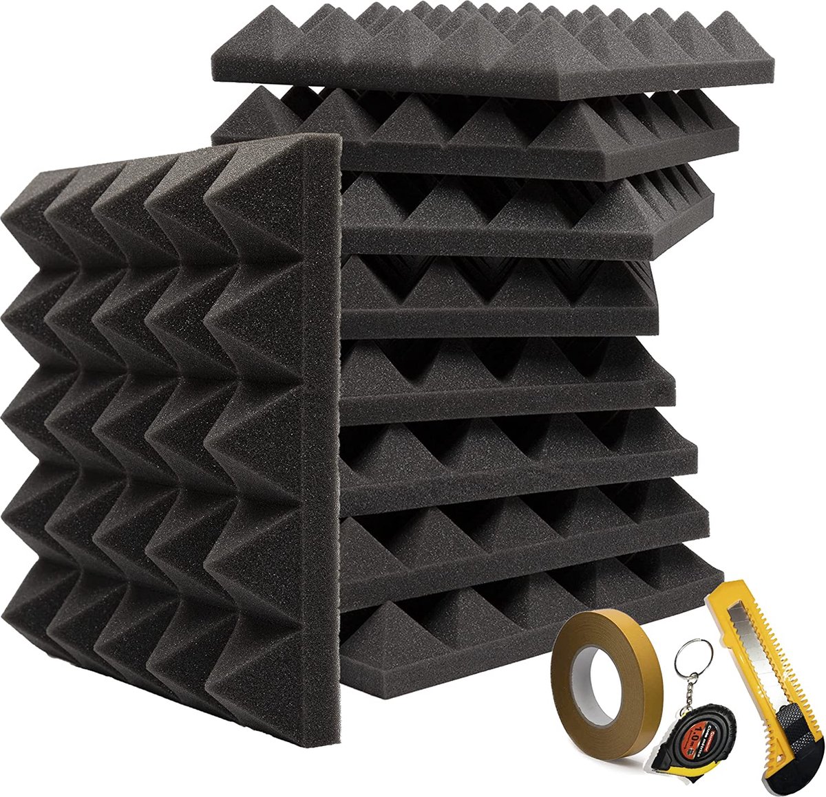 Geluidsisolatieplaten - Foam-Isolatieplaten-– Akoestische Panelen – Geluidsdemper – Studioschuim –– Acoustic Foam Panels